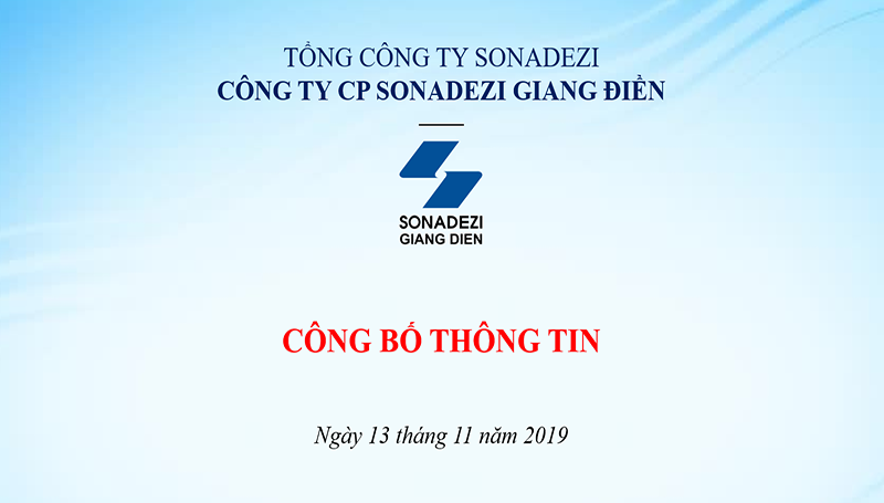 Công bố thông tin - Quyết định vv Công ty CP Sonadezi Giang Điền xin thuê đất ĐTXD & KDHT KCN Giang Điền (đợt 5)