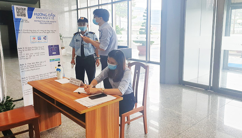 Triển khai thực hiện khai báo y tế tại Cao ốc Sonadezi & KCN Giang Điền
