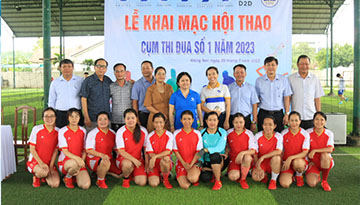 Công ty Cổ phần Sonadezi Giang Điền tổ chức Lễ Khai mạc Hội thao Cụm thi đua số 01 và ra quân Giải bóng đá mini Nữ