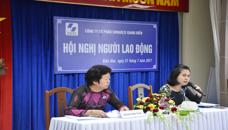 Hội nghị người lao động Công ty CP Sonadezi Giang Điền năm 2017